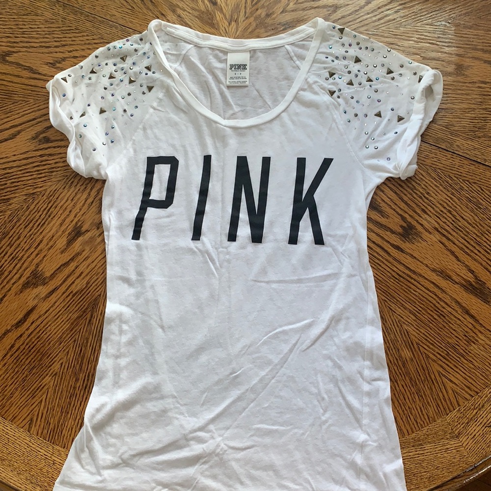 PINK Victoria Secret Jeweled Tee